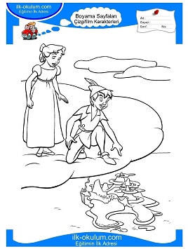 Çocuklar İçin Peter Pan Boyama Sayfaları 